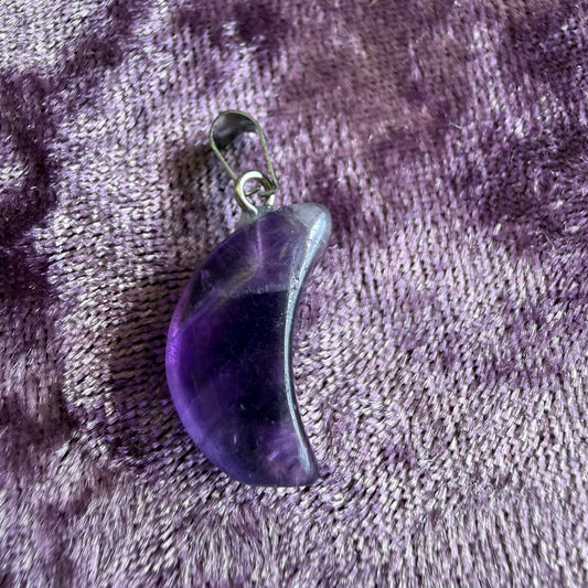Crescent Crystal Charm