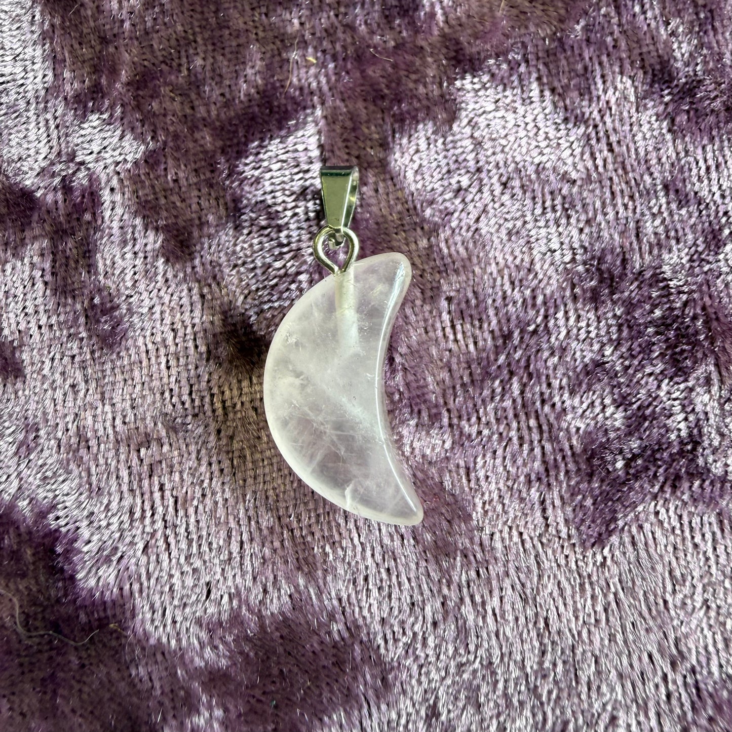 Crescent Crystal Charm