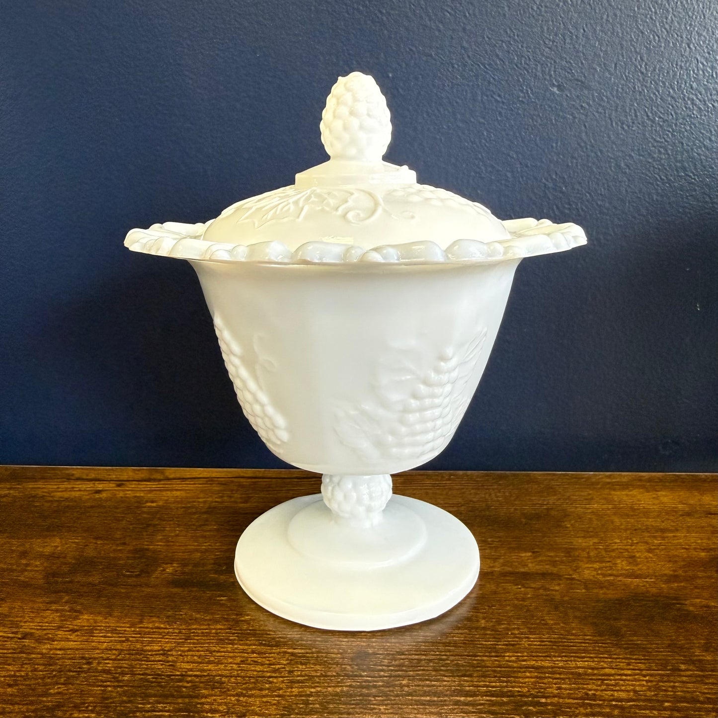 Indiana Milk Glass Compote Dish