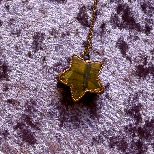Crystal and Copper Celestial Necklace