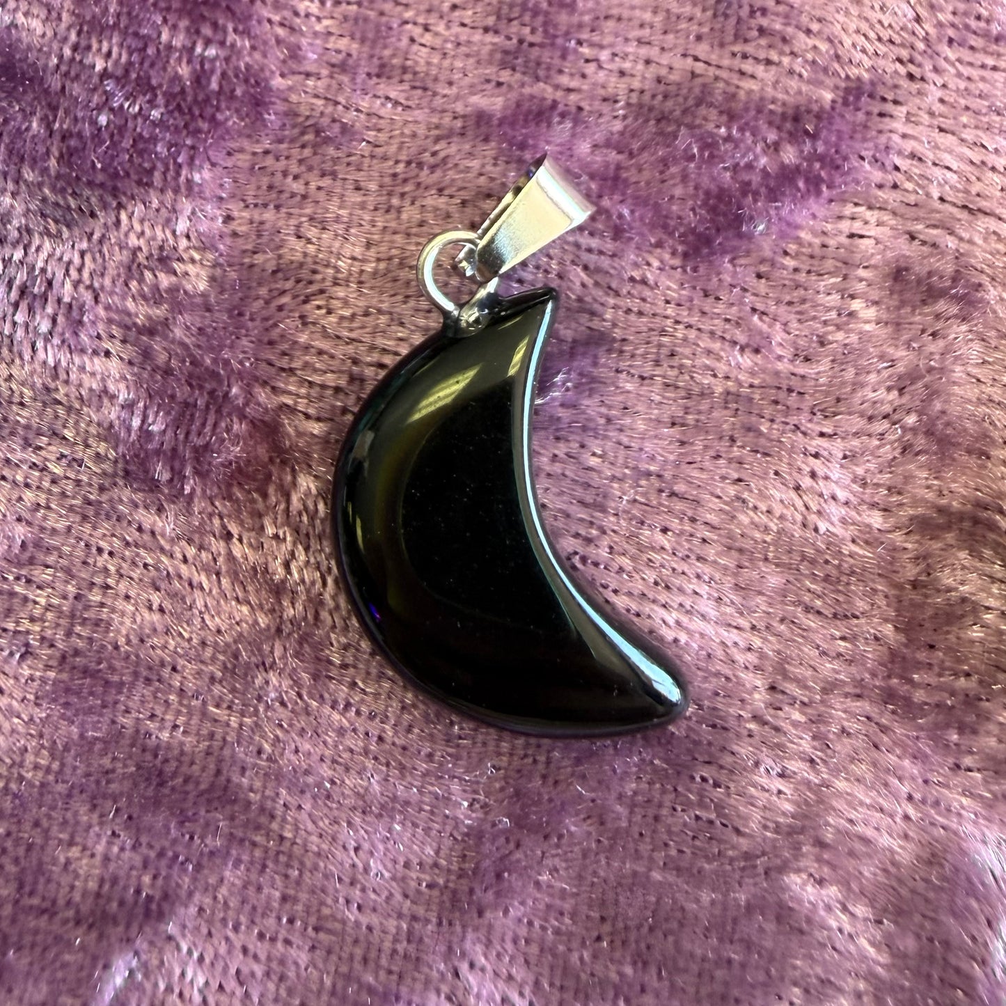 Crescent Crystal Charm