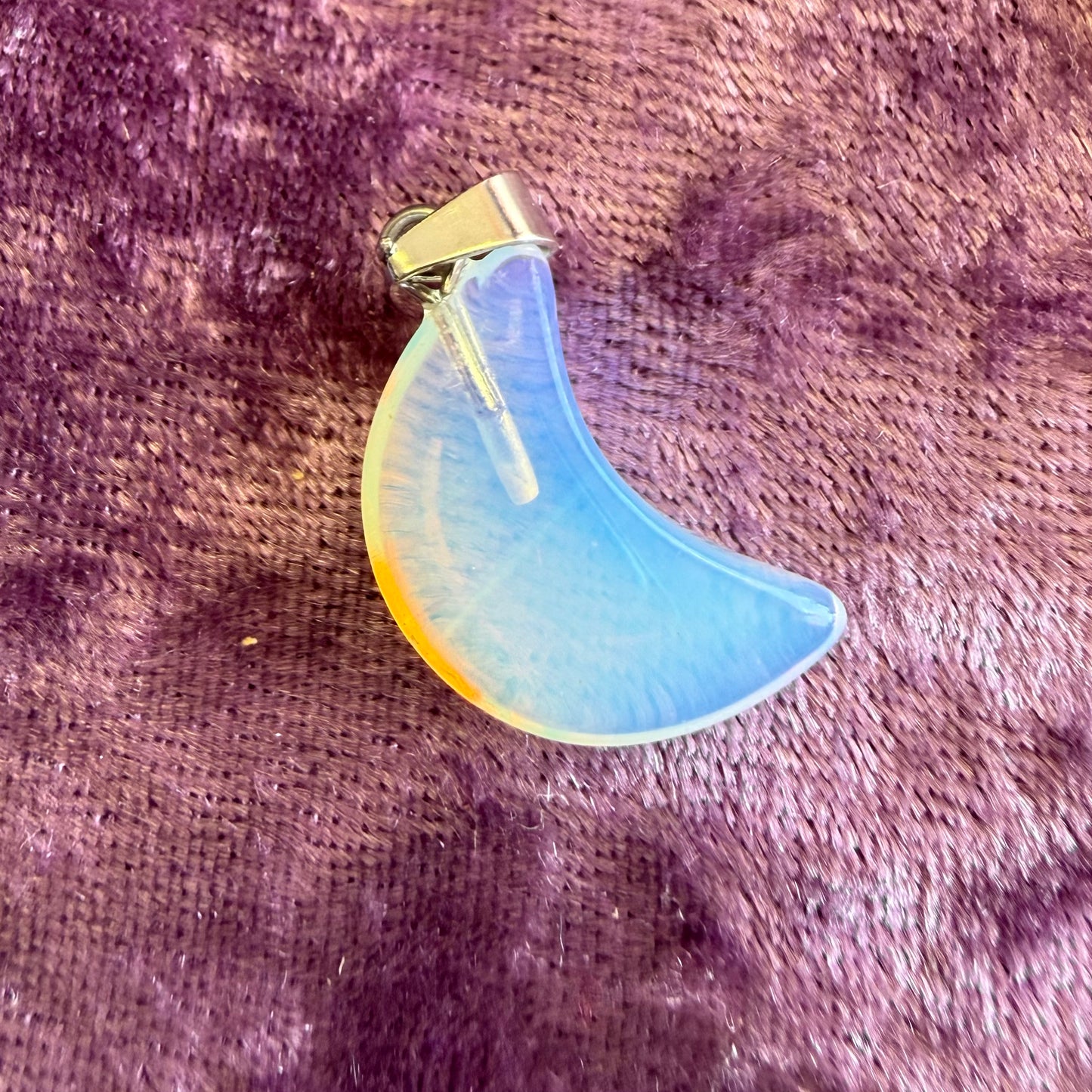 Crescent Crystal Charm