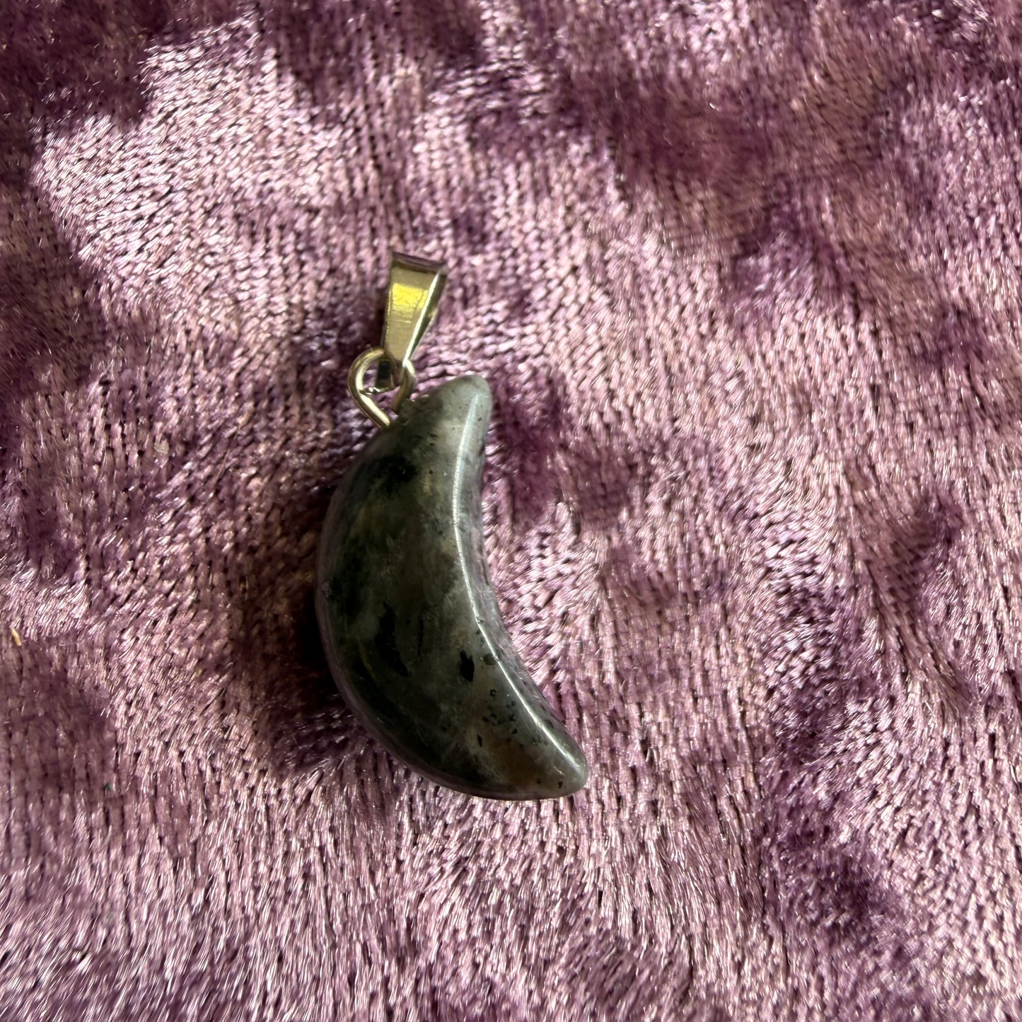 Crescent Crystal Charm