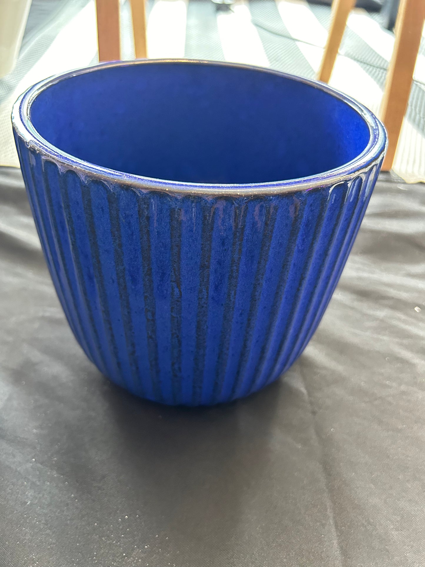 Blue Glazed Planter