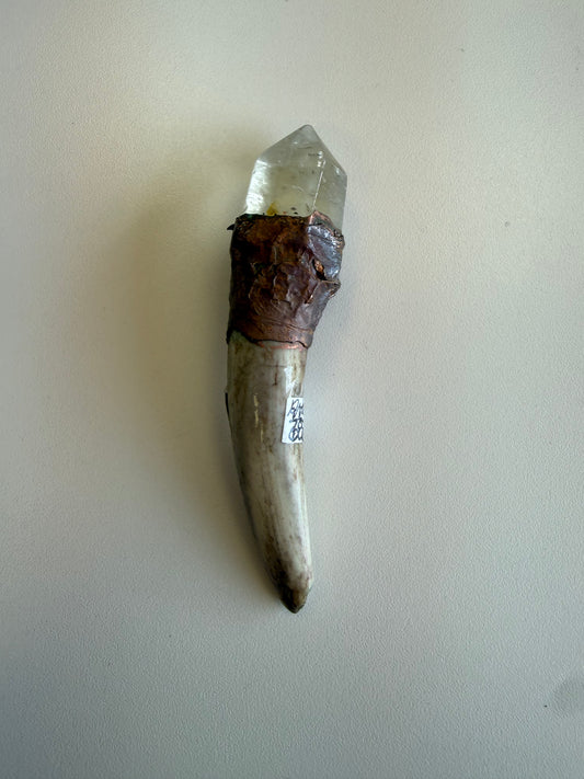 Antler and Quartz Wand