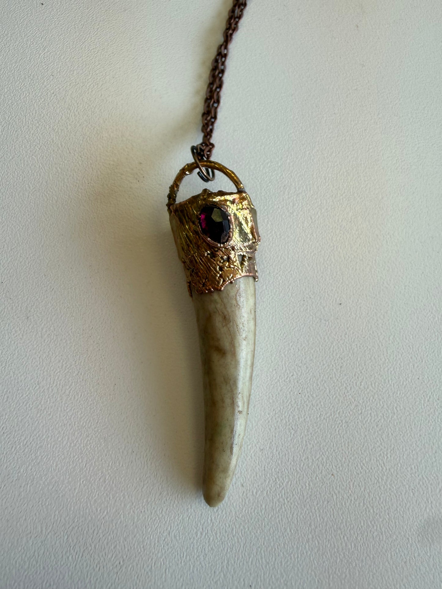 Antler and Crystal Necklace