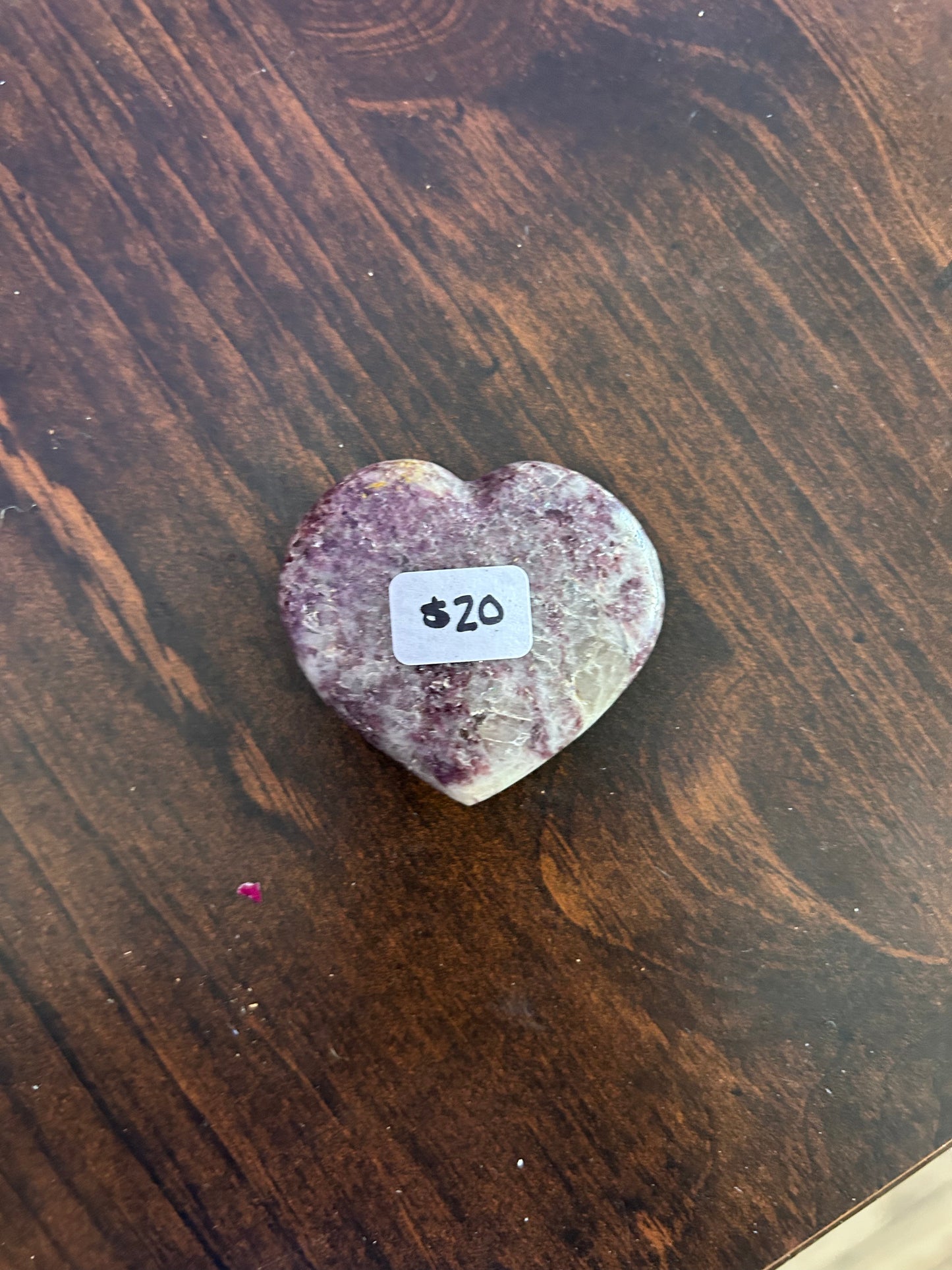 Lepidolite Heart