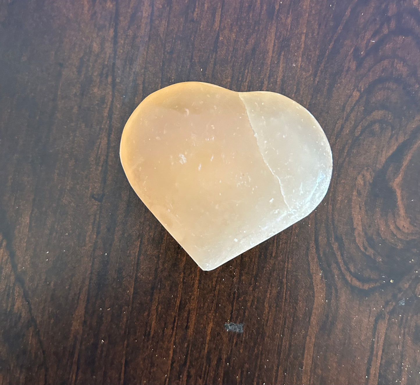 Orange Selenite Heart