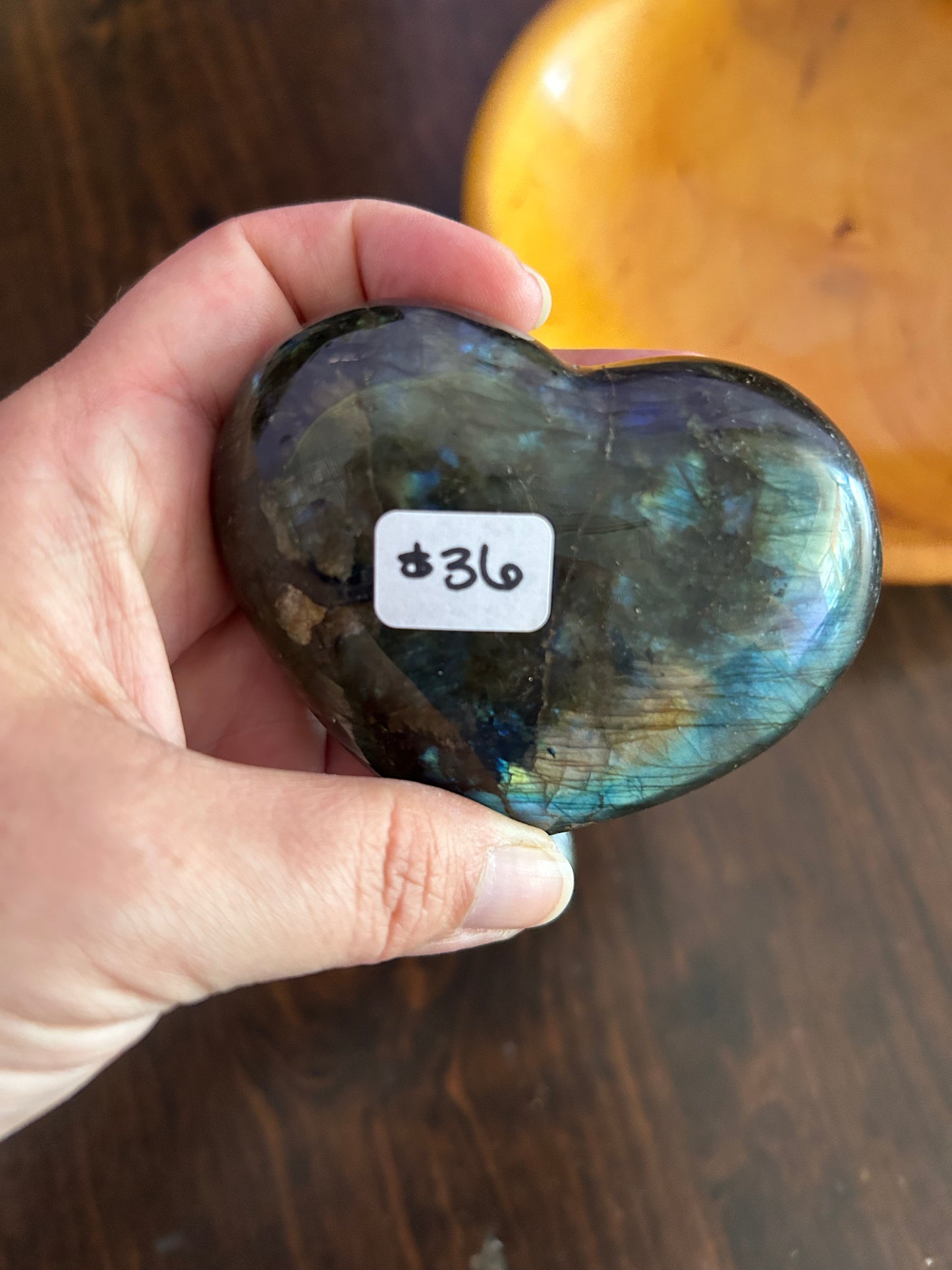 Large Labradorite Heart